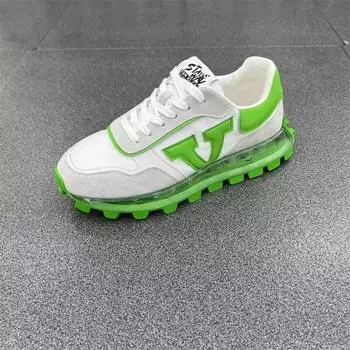 Chunky Sneaker Men Designer Air Cushion Running Shoes Fashion Casual Secondary Leather Fabric Height Increased Platform Shoes 43