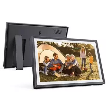Цифровая фоторамка WiFi 10,1 дюйма с памятью 32 ГБ Умная цифровая фоторамка 1280*800 IPS Touch US Plug