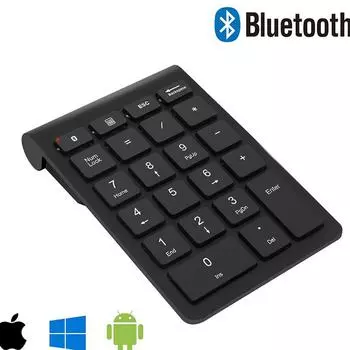 Цифровая клавиатура Bluetooth, портативная беспроводная клавиатура с 22 клавишами, внешняя цифровая клавиатура для ноутбука, планшета, ПК, настольного бухгалтерского учета Bluetooth