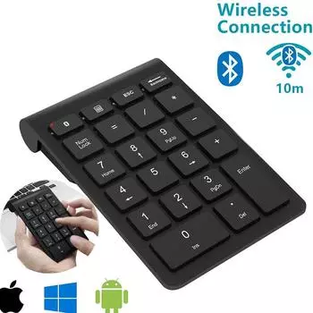 Цифровая клавиатура Bluetooth с 22 клавишами, беспроводная цифровая клавиатура, портативная цифровая клавиатура Plug and Play для ноутбука IPad