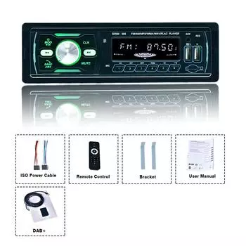 Цифровое радио DAB 1 Din MP3 Автомобильный плеер Dual USB Цифровой Bluetooth USB-зарядка Автомобильный радиоприемник Поддержка FM AM RDS DAB AUX USB SD Радио M4 Car Radio
