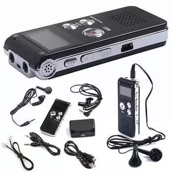 Цифровой аудио-диктофон, 8 ГБ, перезаряжаемый USB-накопитель, MP3-плеер, США
