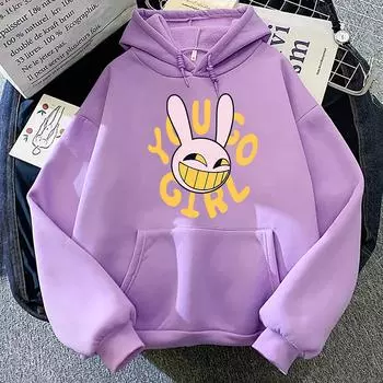 Цифровой цирк Jax толстовка с капюшоном модная женская Harajuku смешная милая толстовка с капюшоном кролик унисекс мультяшная толстовка S