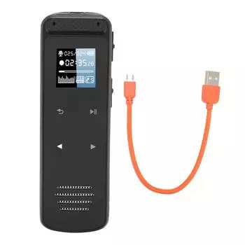 Цифровой диктофон Профессиональный HD-рекордер с шумоподавлением, MP3-диктофон с голосовым управлением и воспроизведением Sp 32GB