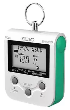 Цифровой метроном SEIKO с шейным ремешком, цвет яблочно-зеленый DM90G яблочный зеленый