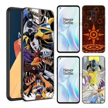 Цифровой монстр Digimon черный силиконовый чехол для телефона OnePlus 9 10 11 12 ACE 2V Pro 9RT 10T 10R Nord CE 2 3 Lite N10 N20 N30 5G OnePlus Nord N10 5G
