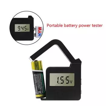 Цифровой тестер аккумуляторов для 18650-Lithium / AA / AAA / C / D / 9V / 1.5V аккумуляторов Volt Checker Monitor Battery Tester