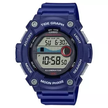 Цифровые часы CASIO с функцией отображения данных о приливах и отливах, серия Overseas, модель синего цвета [Casio] для мужчин и WS-1300 (ВМС WS-1300H-2AV) [Параллельный