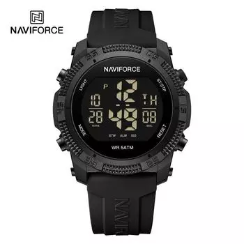 Цифровые часы NAVIFORCE унисекс, водонепроницаемые подарочные наручные часы NF7104 260mm жёлтый