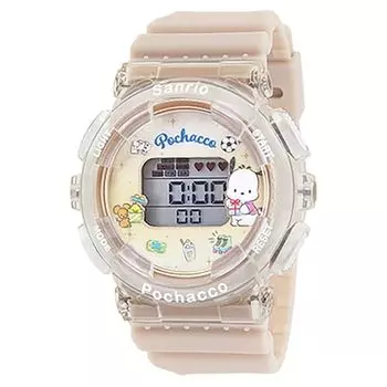 Цифровые часы Sun Flame J-Axis Sanrio Pochacco CR3C0003-PC бежевый