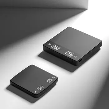 Цифровые кофейные весы с таймером, перезаряжаемые через USB, высокоточные весы для эспрессо с ночным видением высокой четкости