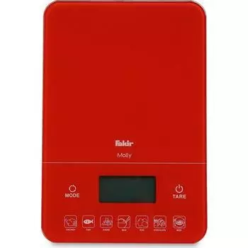 Цифровые кухонные весы Fakir Molly и счетчик калорий One-Key Red