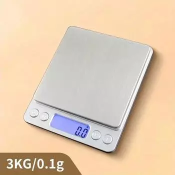 Цифровые кухонные весы, Весы для продуктов из нержавеющей стали с ЖК-дисплеем, Точное взвешивание для приготовления пищи, выпечки, диеты, 3 кг/6,6 фунта