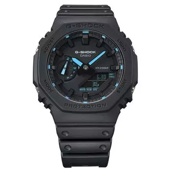 Цифровые кварцевые часы Casio Blue Resin, один размер, подходит для мужских часов GA-2100-1A2ER, синие, все, GA-2100-1A2ER. синий