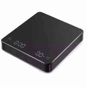 Цифровые перезаряжаемые весы для кофе с таймером, светодиодным экраном, эспрессо, USB, 3 кг, макс. вес 0,1 г, высокоточные кухонные весы