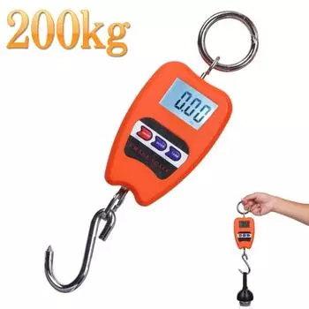 Цифровые подвесные весы с прецизионным датчиком, подвесные весы 200 кг/441 фунта для велосипедов для рыбалки, охоты и рыбалки