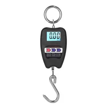 Цифровые подвесные весы весом 440 фунтов с точными датчиками. Ручные мини-крановые весы весом 200 кг с крючками для чёрный