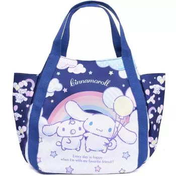 Cinnamoroll Goods Мини-сумка-тоут Cinnamon Roll Маленькая мини-сумка с широкими вставками Сумка-тоут Sanrio Goods [Lelotte] Женская (корица)
