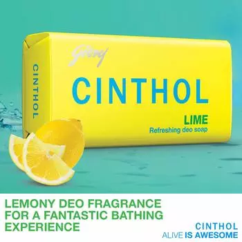 Cinthol Лаймовое мыло, 100г (Пакет из 4)