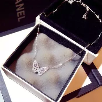 Цирконий бабочка ожерелье кулон Bling CZ розовое золото бабочка ювелирные изделия кулон ювелирные изделия для женщин