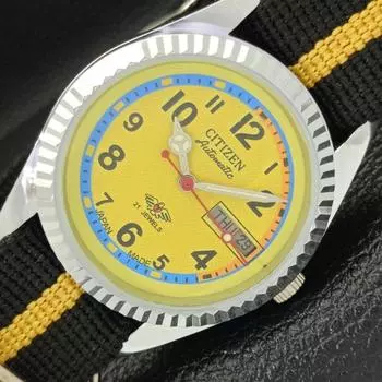 CITIZEN 8200 автоматические мужские восстановленные японские часы с желтым циферблатом a426204-2 RL620c-a426204