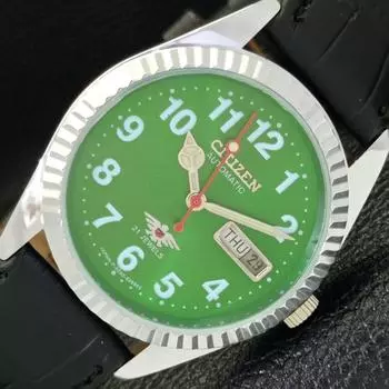 CITIZEN 8200 автоматические мужские восстановленные старые японские зеленые часы с циферблатом a426160-2 RL-a426160