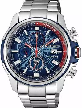 [Citizen] Часы [модель Spider-Man] с оригинальной коробкой CA0429-53W Мужские серебристые