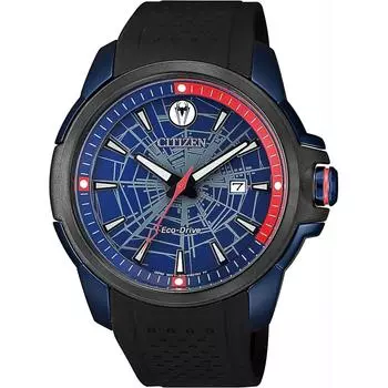 Citizen [Citizen] Часы Spider Man Модель с оригинальной коробкой AW1156 01W мужские черные