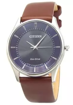 Citizen Eco Drive Thin Slim CITIZEN Solar Photovoltaic Solar Power Ремень из натуральной кожи со сменным ремнем Внутренний номер продукта Мужской синий