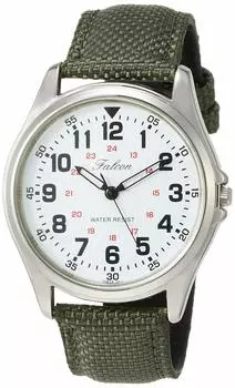 [Citizen Q&Q] Часы аналоговые водонепроницаемый кожаный ремешок QB38-304 мужские зеленые
