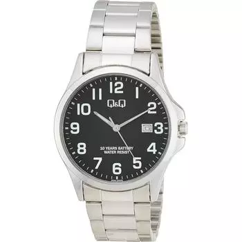 [Citizen QA] A23A 002PK CQ Аналоговые часы с 10-летним сроком службы батареи Водонепроницаемый металлический ремешок серебристого цвета