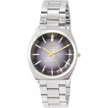 [Citizen QA] QB78 202 Аналоговые водонепроницаемые часы с металлическим ремешком Мужские черные черные серебристые
