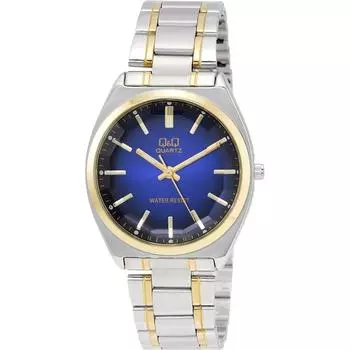[Citizen QA] QB78 412 Аналоговые водонепроницаемые часы с металлическим ремешком Мужские синие комбинированные