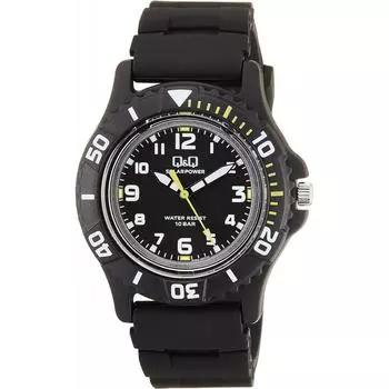 [Citizen QQ] E02A 001VK CQ Аналоговые солнечные 10 ATM водонепроницаемые часы с уретановым ремешком мужские черные черные черные