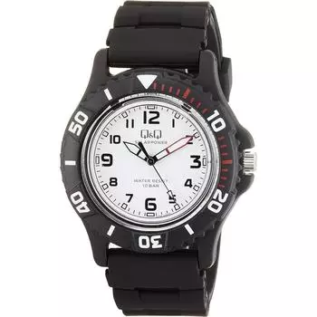 [Citizen QQ] E02A 002VK CQ Аналоговые солнечные 10 ATM водонепроницаемые часы с уретановым ремешком Черный Черный Белый