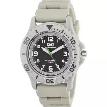 Citizen QQ Watch CQ Analog Solar 10 ATM Водонепроницаемый уретановый ремешок E02A 004VK Мужские Серые Серые