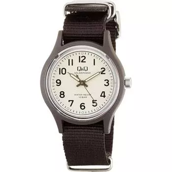 [Citizen QQ] Женские часы E05A 005VK QQ Analog Solar 10 ATM Водонепроницаемые часы с нейлоновым ремешком Коричневые Коричневые
