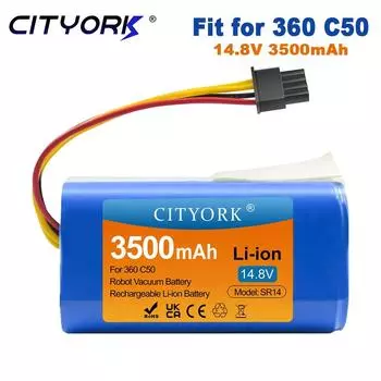 CITYORK 14,8 В 3500 мАч Сменный аккумулятор для робота-пылесоса 360 C50, запасные части, аккумулятор 360 c50
