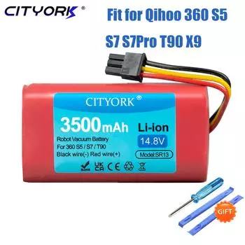 CITYORK 3500 мАч, аккумулятор для робота-пылесоса для Qihoo 360 S5 S7 S7Pro T90 X9, 14,8 В, сменный аккумулятор для робота-пылесоса