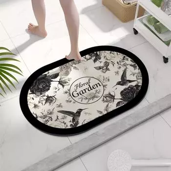 Classic Bathroom Bath Mat Quick Dry Non-slip Floor Mats Super Absorbent Shower Rugs Toilet Pad Doormat Washable 40cmx60cm