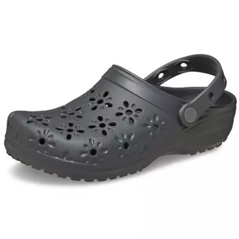 Classic Floral Cut Out Clog Black Sand 25cm [Crocs]