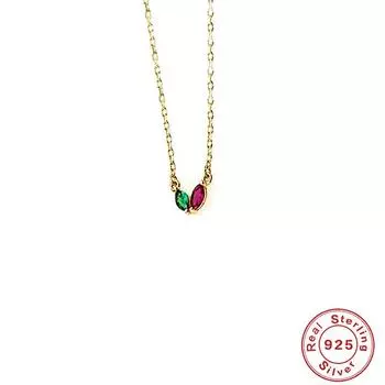Classic Ladies Necklace S925 Sterling Silver Exquisite Versatile Horse Eye Color Dopamine Eye Pendant Necklace Clavicle Chain 925 Silver