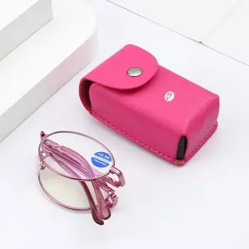 Classic Portable Folding Reading Glasses Anti Blue Ray Eyewear Women Metal Frame Presbyopia Eyeglasses with Glasses Bag +150