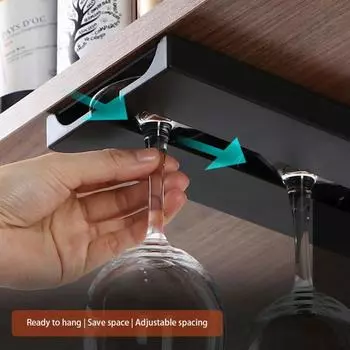 Classification Hanging Glass Cup Holder Save Space Easy To Install The Actual Innovative Functional Fashionable Cup Storage Rack