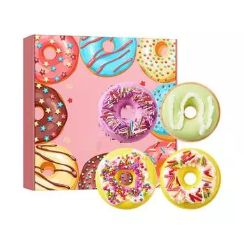 Clean Body Bath Macaron Donut Bath Kit Подарок для мамы Средства по уходу за телом Подарок для женщин Подарок на день рождения Гладкая и увлажненная кожа 1 коробка One Size розовый
