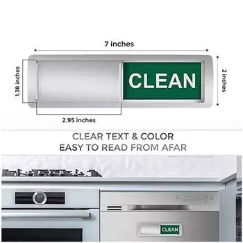 Clean Dirty Dishwasher Magnet Dirty Clean Sign - Clean Home Sign Heavy - Essentials, New Magnetic Dirty Duty Indicator Sign D7k3