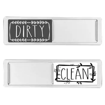 Clean Dirty Dishwasher Magnet Indicator Sign(silver (grey and white))