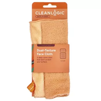 CleanLogic, Bath & Body, салфетки для лица с двойной текстурой, 1 шт.
