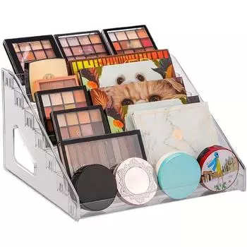 Clear Acrylic Cosmetic Display Stand 3-7layer Makeup Perfume Dolls Storage Shelf Decorative Nail Polish Rack Home Office Decor