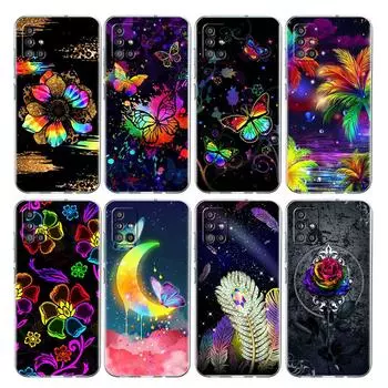 Clear Case For Samsung Galaxy A52 A12 A51 A32 A21s A71 A32 A22 50 A70 A31 A72 5G Phone Cover Butterflies Shine Samsung A03